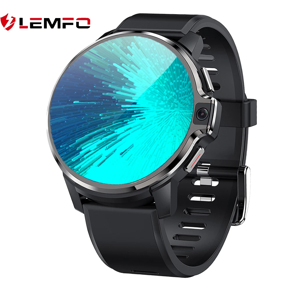 LEMFO LEMP 2021 смарт часы мужские 4G WIFI Android Двойные системы 64GB ROM 1050 MAh Big Battery камеры