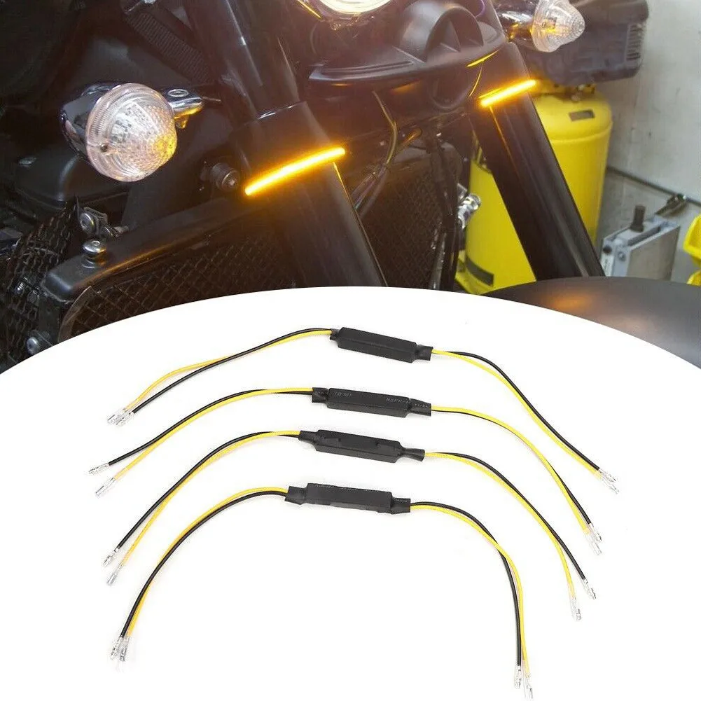 

2pcs/set Motorcycle LED Turn Signal Decoder 21W Turn Signal Lamp Fault Decoding Resistor Motorbike Accessories