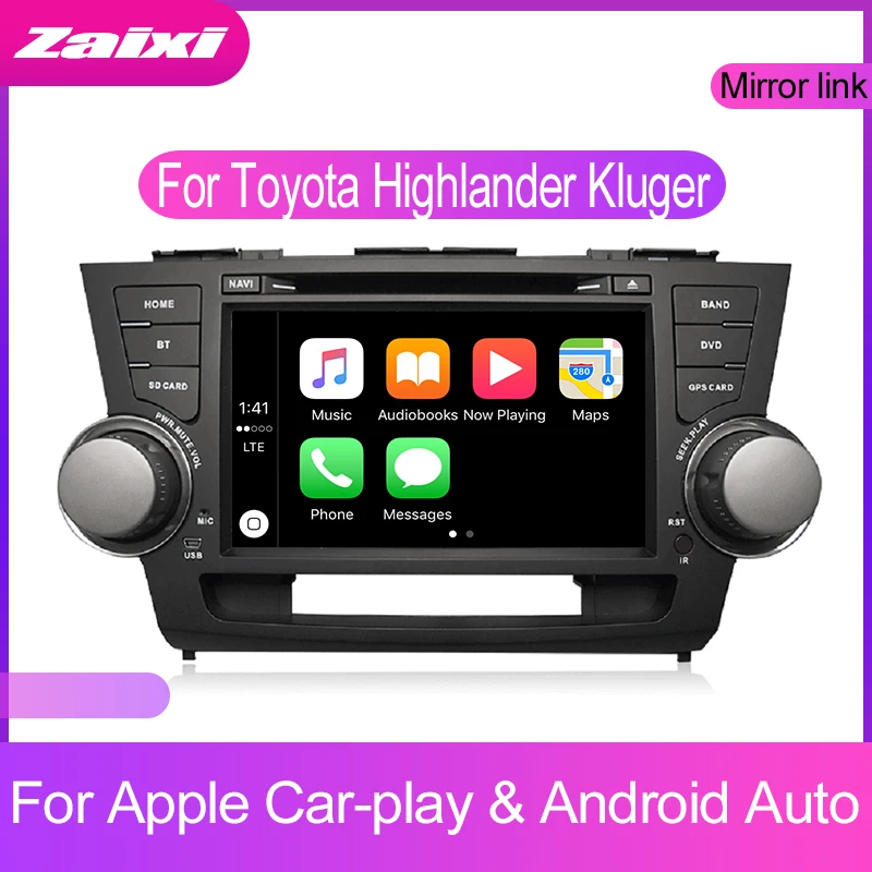 Автомагнитола для Toyota high Lander Kluger XU40 2007 2008 2009 2010 2011 2012 2013 сенсорный экран Android GPS navi