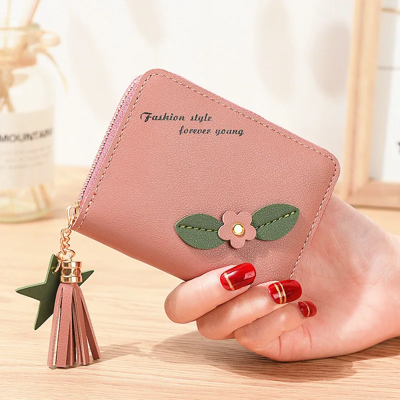 Женский кошелек с цветами милый свежий модный в европейском стиле простой на