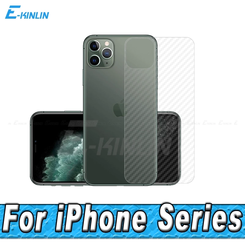Защитная пленка для задней панели из углеродного волокна iPhone 12 mini 11 Pro XS Max XR X 8 7 6 6S