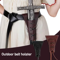 1 pcs leather belt sword katana sheath holster medieval flight warriror armor for adult weapon accessory men scabbard knigh r2g4