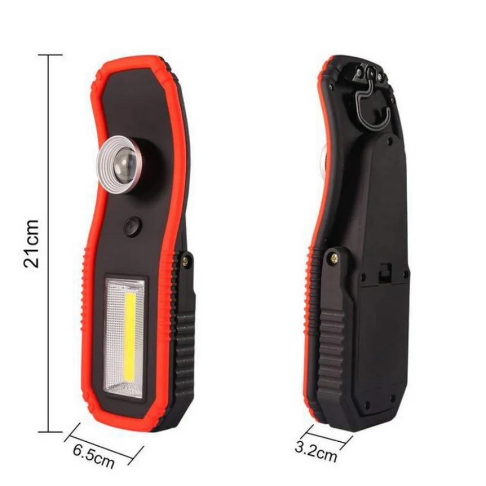 

LED Wrok Light COB USB Rechargeable Working Lamp COB Magnetic Outdoor Camping Torch Portable Hiking Lantern Floodlight