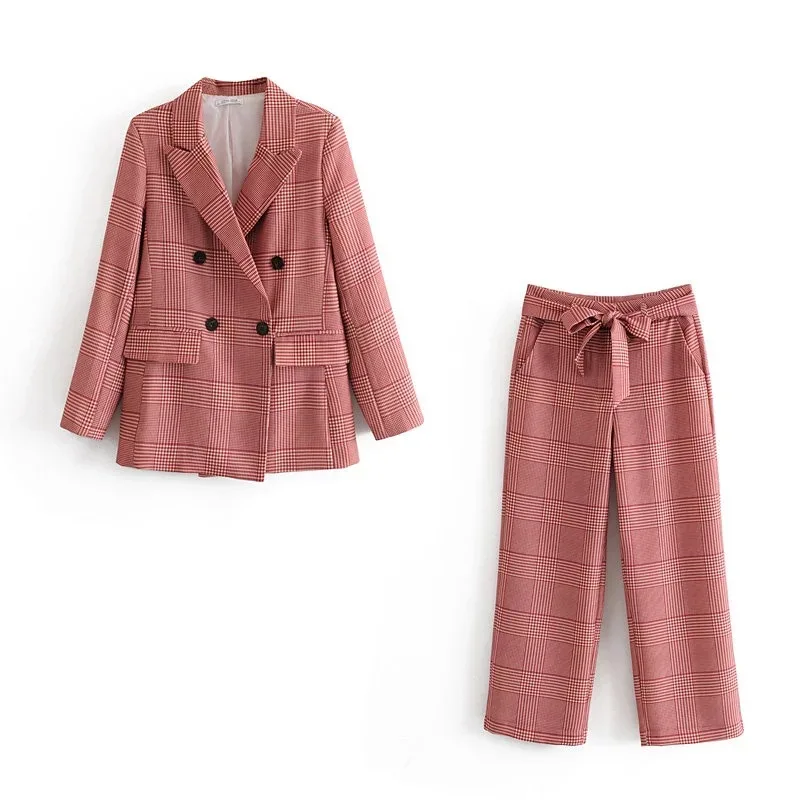 Модные женские костюмы костюм с юбкой повседневный темпераментный двубортный