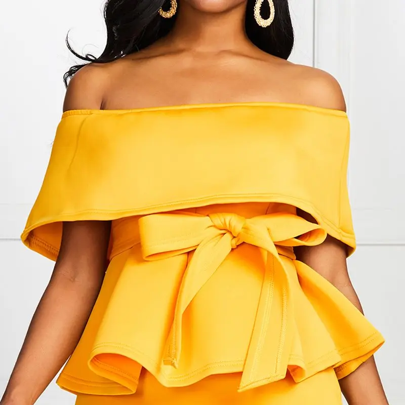 Костюмы из двух предметов женские очаровательные топы с открытыми плечами и