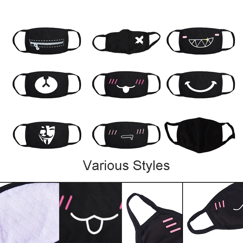 Пылезащитная маска для рта Поп аниме хлопковая лица многоразовый тканевый