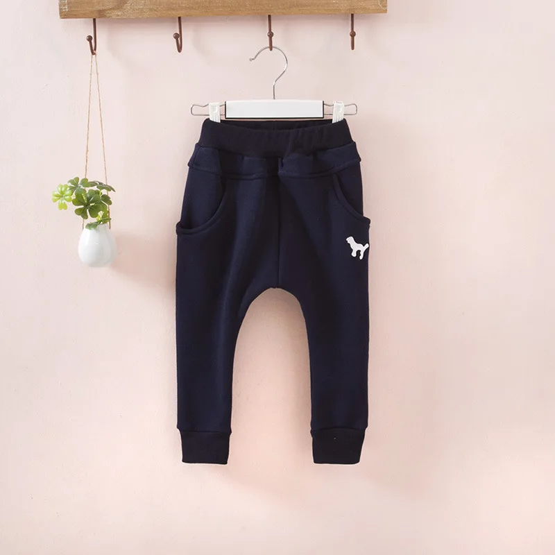 Дети Осень весна флис штаны шаровары для мальчиков и девочек повседневные