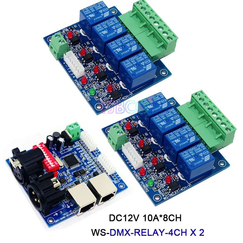Регулятор яркости dmx512 реле для светильник ламп 12 в пост. Тока 3/4/6/8 каналов 12/16 XRL RJ45