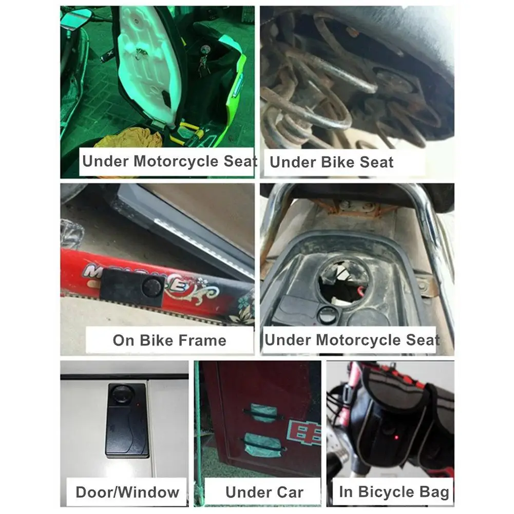 Беспроводная вибрационная сигнализация для дверей окон автомобилей велосипедов