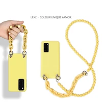 ins crossbody beads chain for samsung galaxy a52 a21 a31 a41 a51 a71 a52 a32 a72 a12 a42 necklace lanyard phone case hand carry