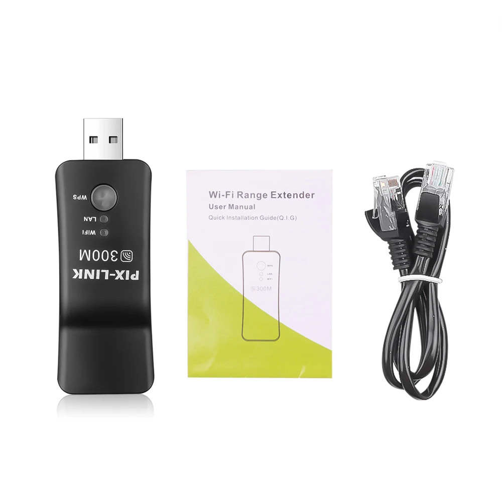 JTKE Универсальная беспроводная ТВ-сеть Wi-Fi адаптер WPS 300 Мбит/с ретранслятор RJ-45