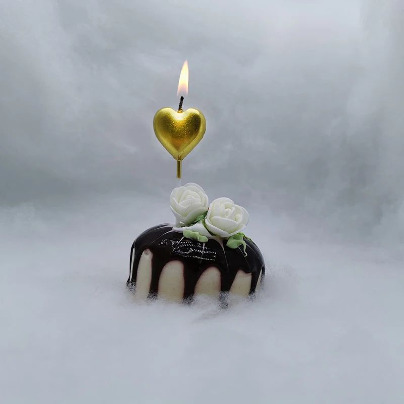 Романтическая пентаграмма свеча на день рождения блестящая краска золотой