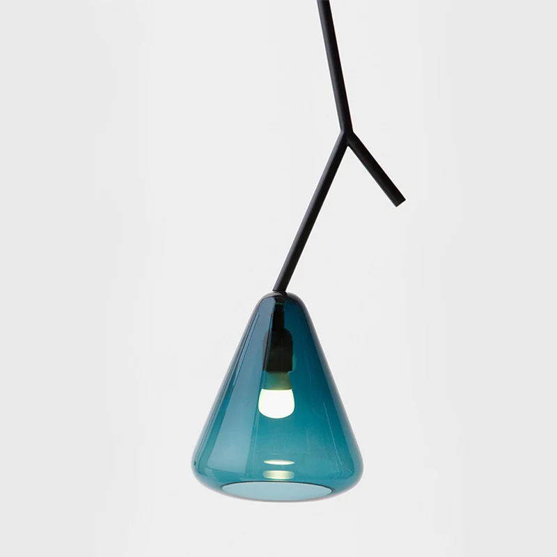 Современное цветное стекло подвесные светильники красочная Подвесная лампа для