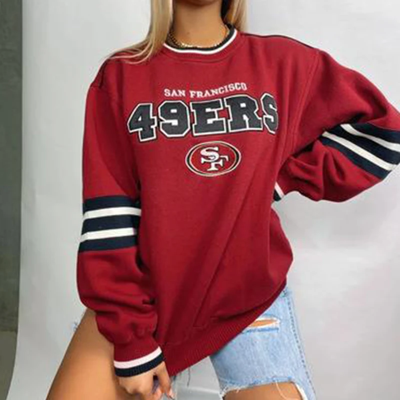 В стиле хип хоп в винтажном с принтом букв свободные тонкие толстовка круглым