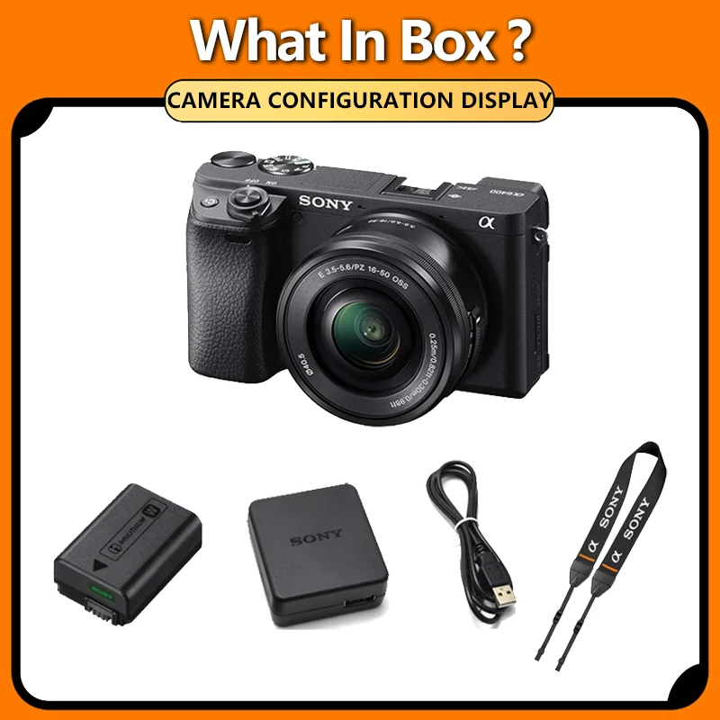 Камера Sony Alpha A6000 A6300 A6400 беззеркальная камера цифровая с объективом 16-50 мм/55-210 мм