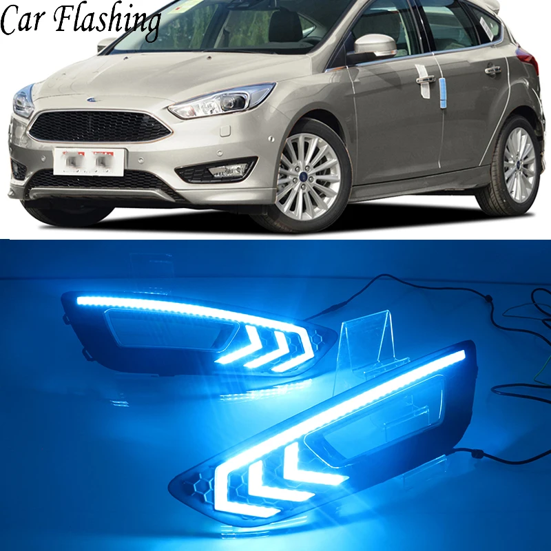 Автомобильная проблесковая 2 шт. светодиодный DRL Противотуманные фары дневного
