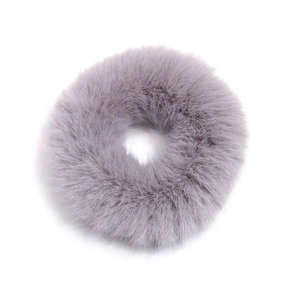 Зимняя эластичная мягкая плюшевая повязка для волос резинка тиара взрослых