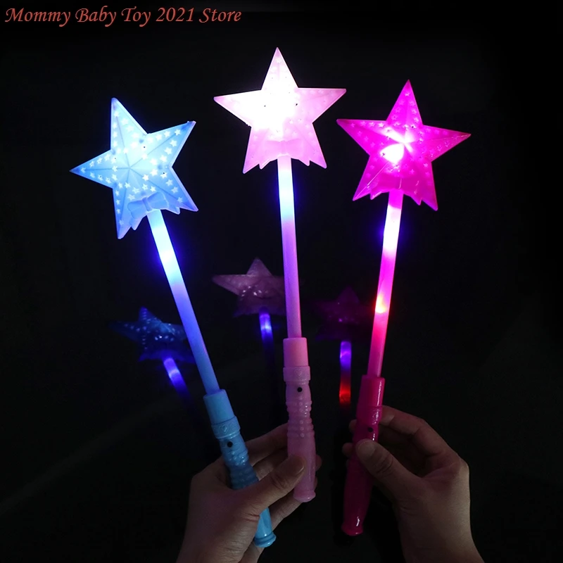 

Пятиконечная звезда со вспышкой, волшебная палочка, детская волшебная палочка для девочек, игрушечная палочка со звездами, детские игрушки ...
