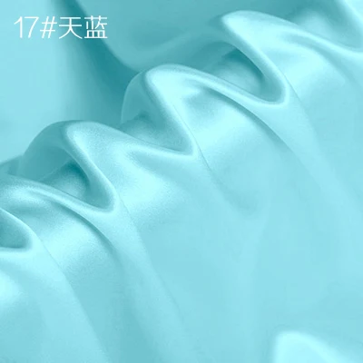 Шелк тутового шелкопряда креп атласная ткань для платья Cheongsam ширина 114 см одежда ткань для DIY шитья 90 чистый цвет горячая распродажа - Цвет: 17