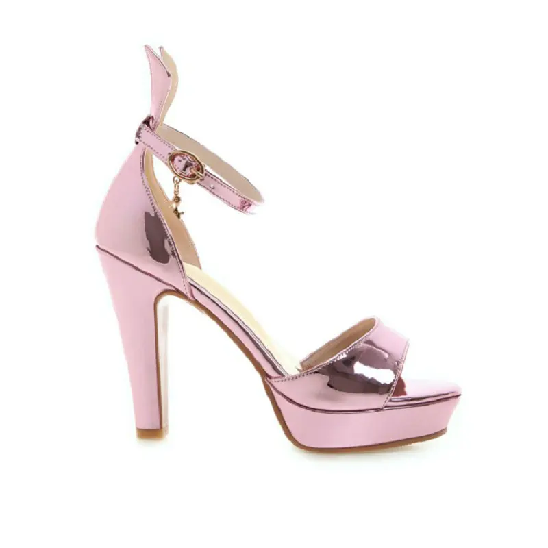 

Sianie Tianie 2020 patent leather silver gold peep toe woman thin high heels shoes for women female gladiator platform sandals