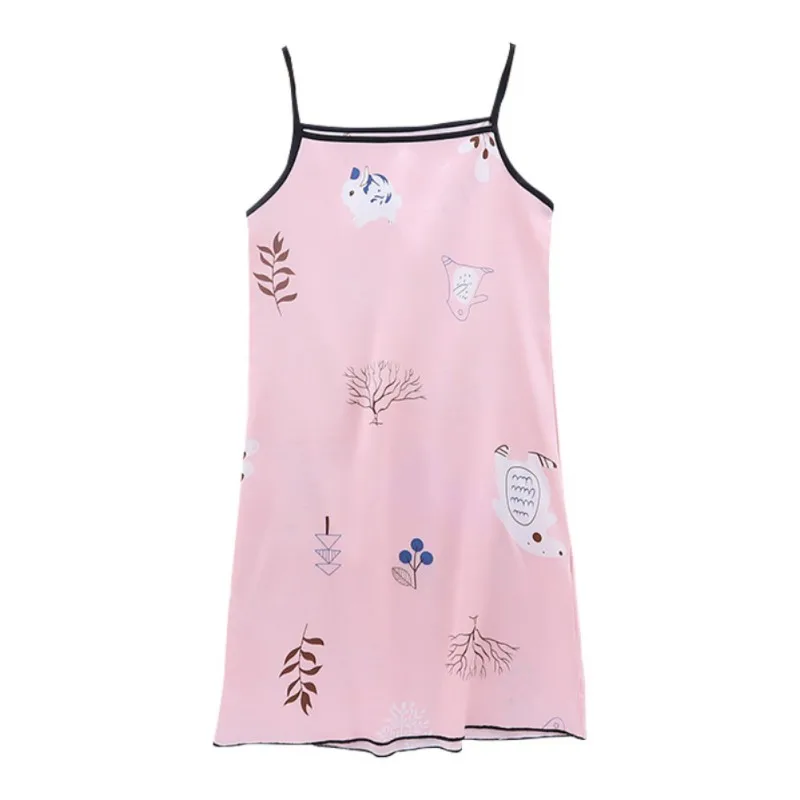 Летняя домашняя одежда для маленьких девочек ночная рубашка детская пижама с