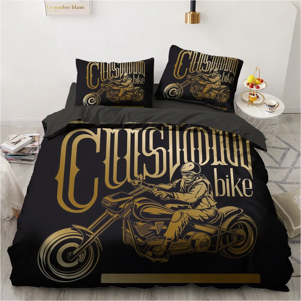 

Black Quilt Cover Sets 3D Custom Modern Comforther Covers Pillow Covers King Queen Super King Twin Size Sun and Moon Bedding Set
