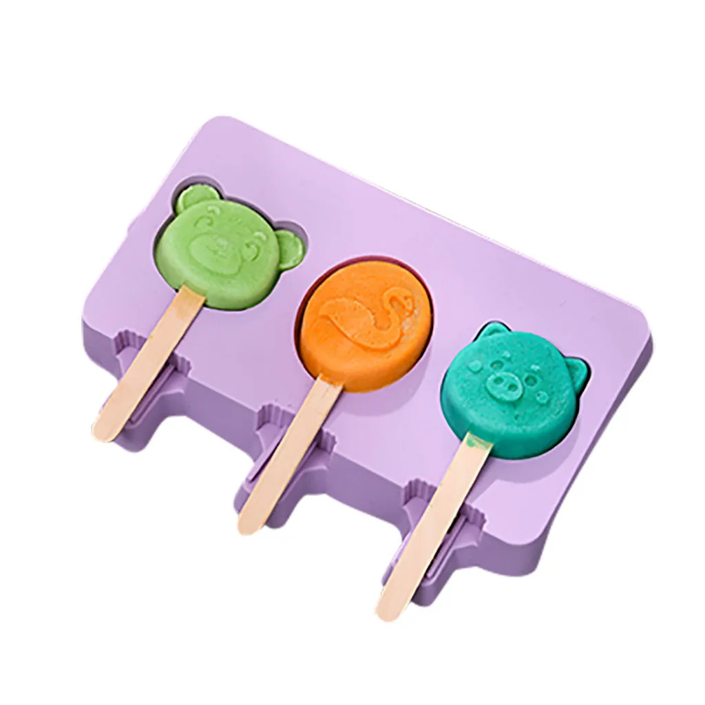 Летняя мультяшная форма для мороженого домашняя силиконовая формы ручной работы