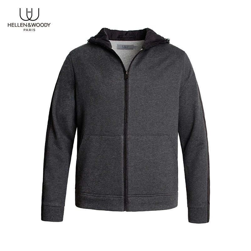 

Мужская однотонная куртка на молнии, с капюшоном