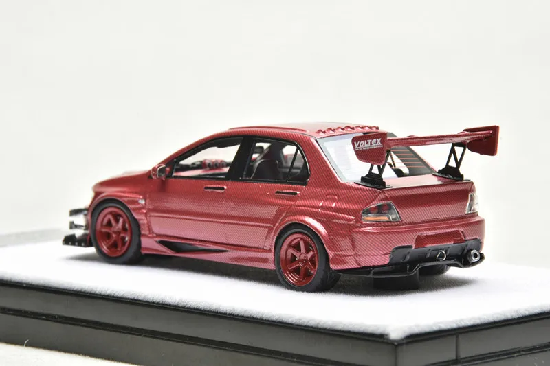 

1:64 404 ошибка Mitsubishi Lancer Evolution IX Voltex красное углеродное волокно собирать полимерный автомобиль Игрушечная модель