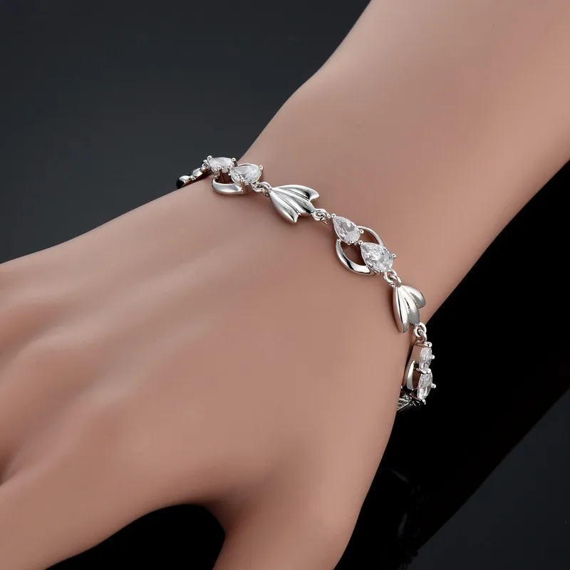Модный браслет с фианитами для тенниса и кристаллами женские браслеты