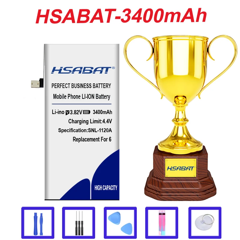 HSABAT 3400mAh для iPhone 6G Батарея Замена 6 iPhone6 4 7 'ɴ дюймов батарея | Мобильные