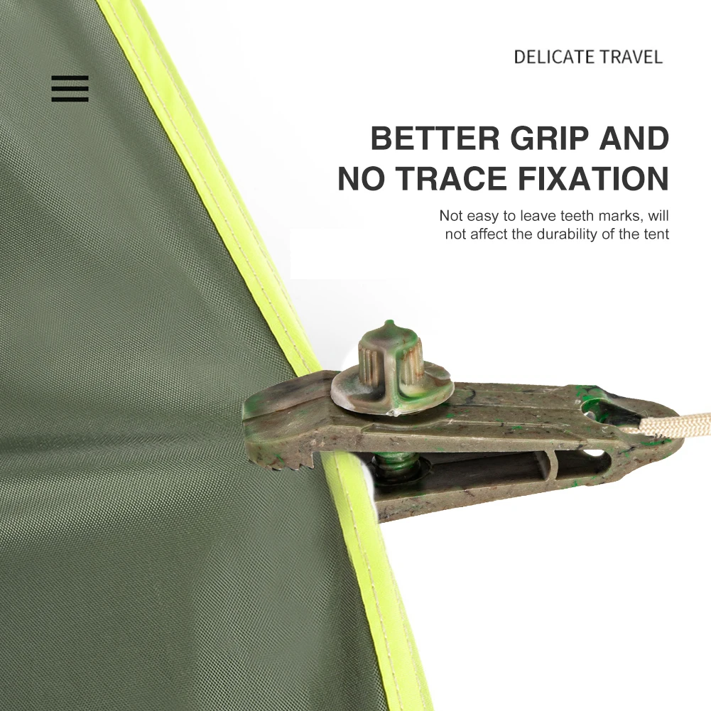 

Outdoor Tent Canopy Nylon Plastic Clip Wind Rope Camping Sunshade Strengthen Clip Fastener Fixing Clamp Fixed Tent Tool