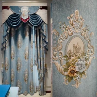 european luxury villa high grade embroidered restoring ancient ways relief curtain curtain of sitting room the bedroom curtains