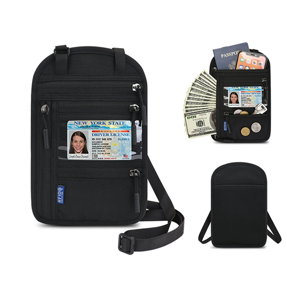 

Mini Travel Passport Bag for Men and Women Mini Multifunction Document Protection Cover