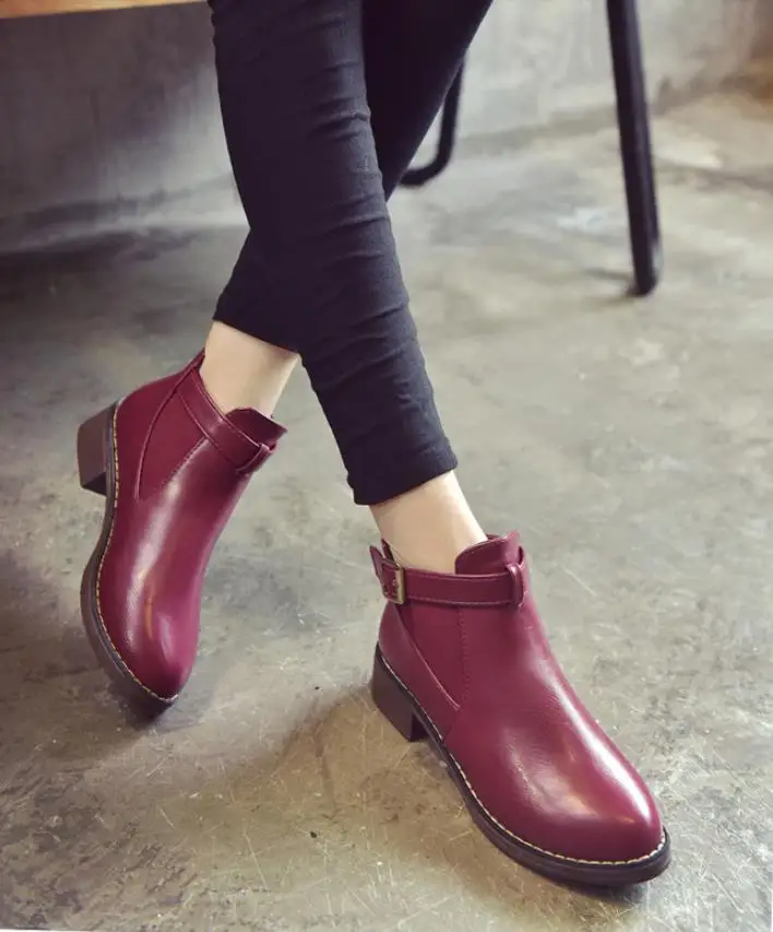 Пикантные женские ботильоны в европейском стиле Сезон осень зима Модные Ботинки