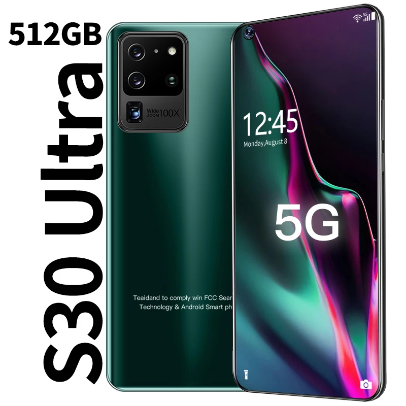 Galay S30 ультра 7 2 дюймов телефон 4G 5G Octa Core android 10 0 смартфонов 12 Гб Оперативная память