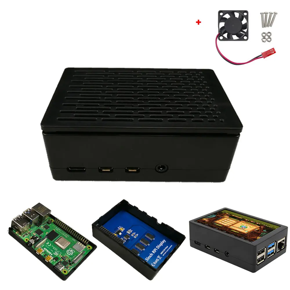Чехол для корпуса Raspberry Pi 4 Модель B корпус охлаждающий вентилятор поддержка 3 5