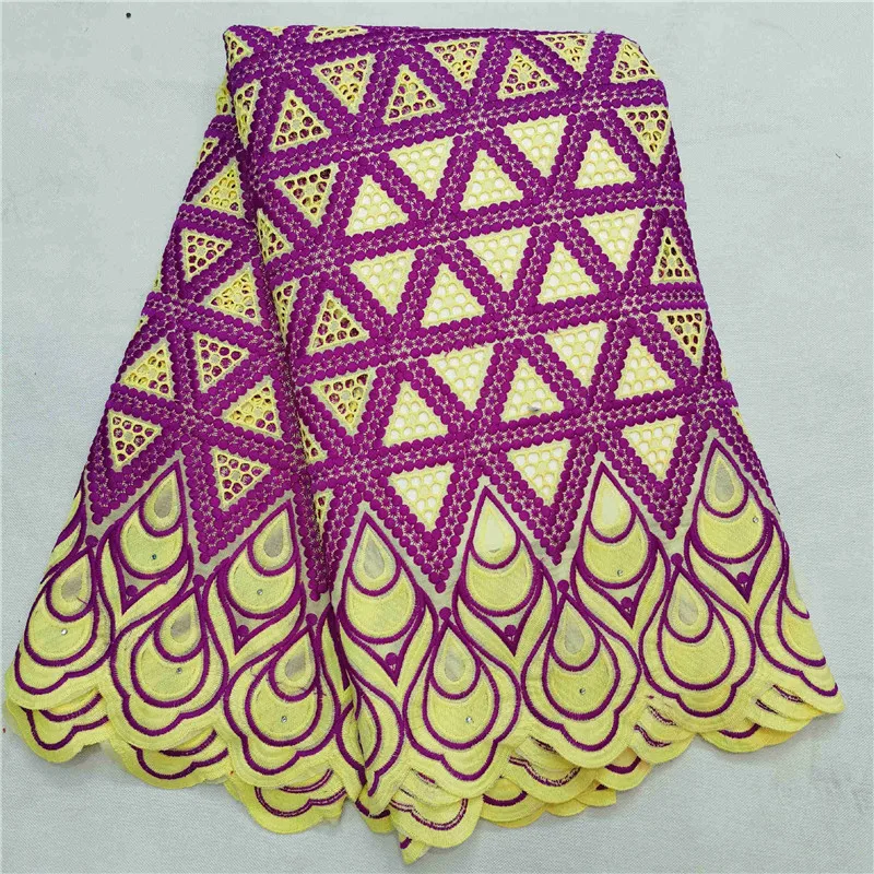 

newcoming 5yards african swiss voile lace fabric good quality african cotton lace fabric eyelet cotton lace JFAP233