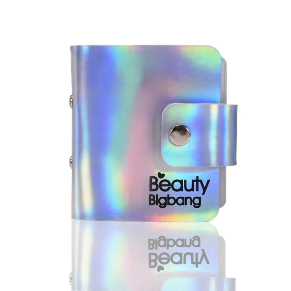 BeautyBigBang 20 слотов 6*6 см красочная лазерная сумка для хранения для штамповки пластины квадратный дизайн ногтей тарелка-Органайзер держатель Чехол сумка