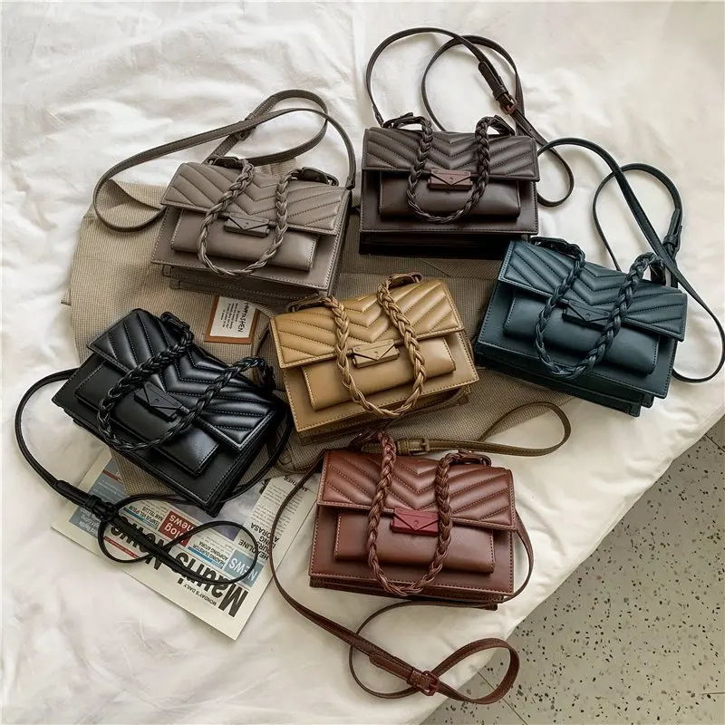 

Luxury Brand Designer Crossbody Bags 2021Quality PU Leather Women's Shoulder Messenger Bags All-match Lady Handbag and Purses