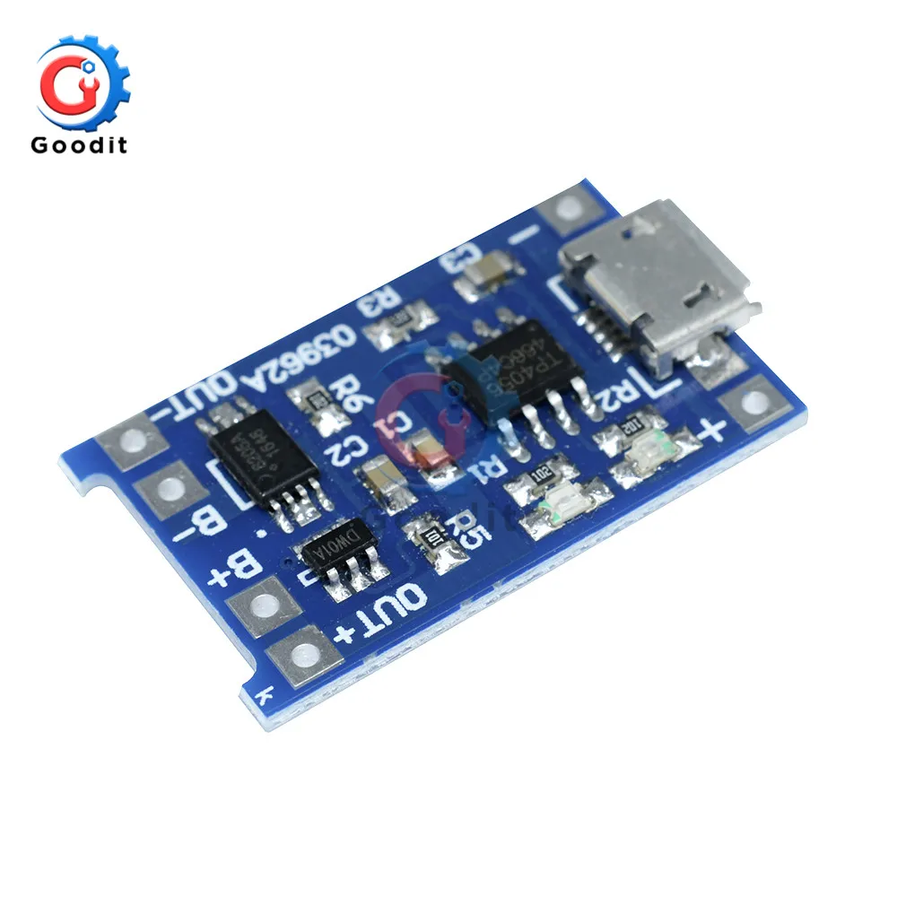 2 шт Micro USB 5V 1A 18650 TP4056 литиевый модуль зарядного устройства аккумулятора зарядная