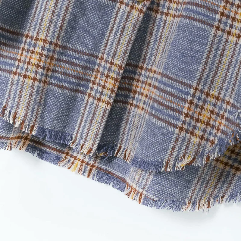 

2020 Autumn Women Long Shirts Jackets Coats Long Sleeve Pockets Plaid Jacket Female Fashion Street Jackets Outerwear Plus Size