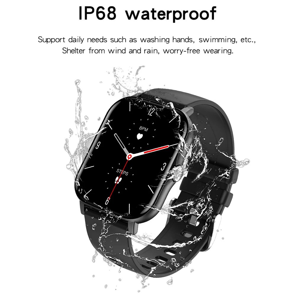 lemfo lf27 smart watch man 1 7 inch full hd screen smartwatch heart rate blood pressure monitor for men women android free global shipping