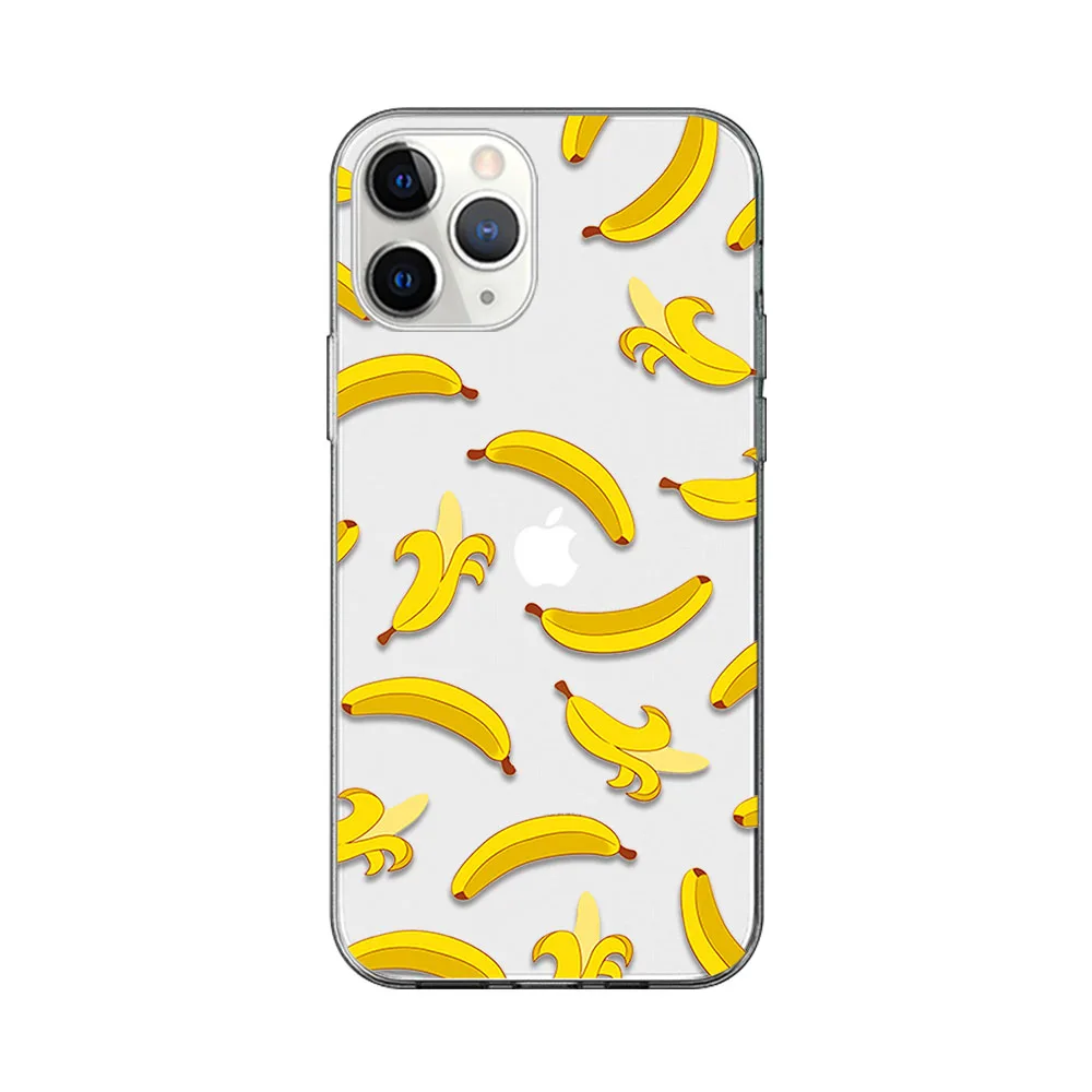 Pineapple Banana Case For iPhone 12 11 Pro Max Back for X XR XS MAX 7 8 6 6S Plus 5S SE 2020 Soft TPU Phone Fundas | Мобильные