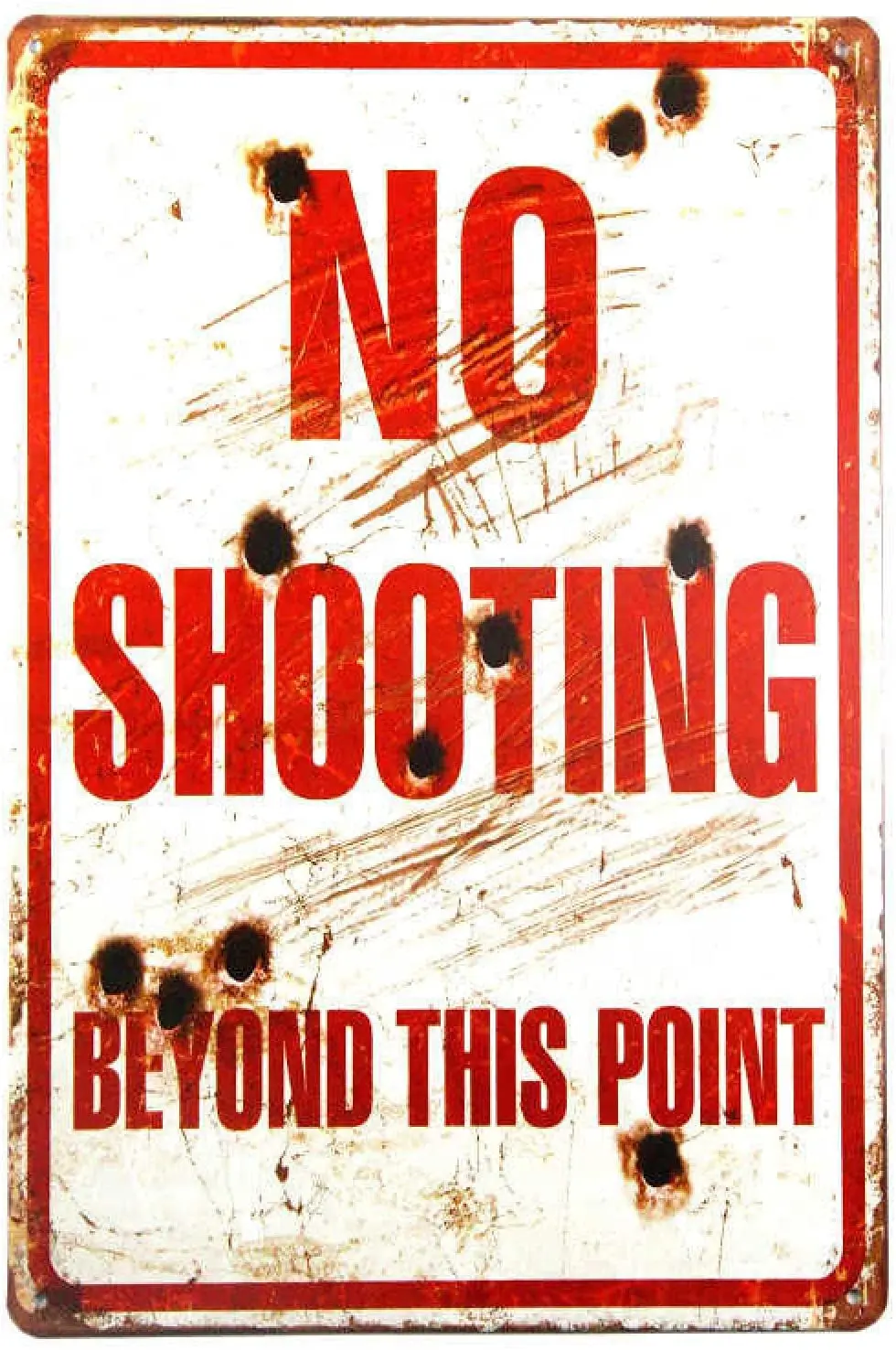 

Винтажный знак без стрельбы за пределами этой точки знак бар мужская пещера 12*8 дюймов