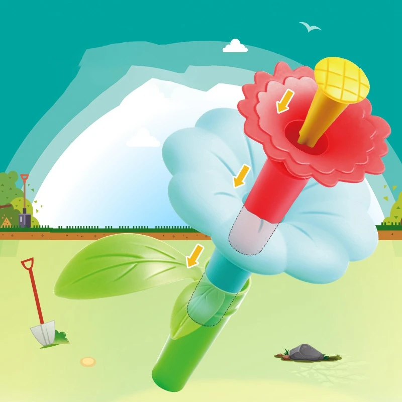 

54Pcs DIY Flower Building Block Toy Garden Building Toys Educational Creative Playset Pretend Toy for Kids