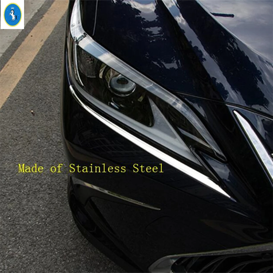 Передние Налобные фонари лампы лента для век накладки аксессуары из нержавеющей