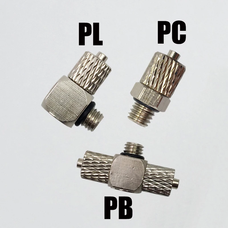 

5pcs 3mm 4mm 5mm 6mm M3 M4 M5 M6 Brass Straight Elbow Tee Mini Air Pneumatic Pipe Fitting Quick Connector