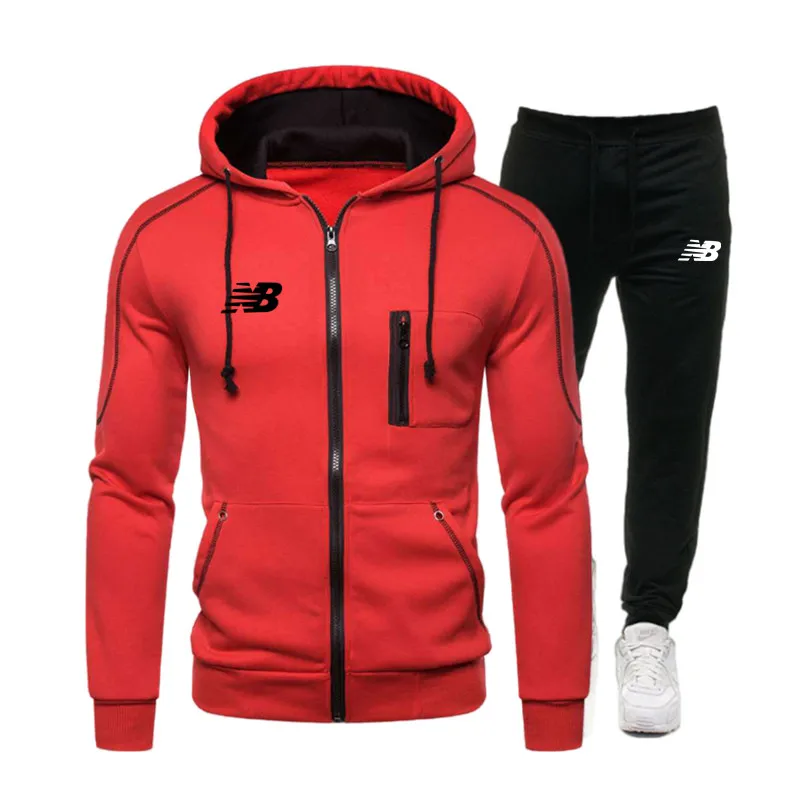 

2021 Brand Men's Sets Casual Men Tracksuit 2 Piece Set New Autumn Winter Hoodies+Pants Fashion Sports Suit Men Streetwear