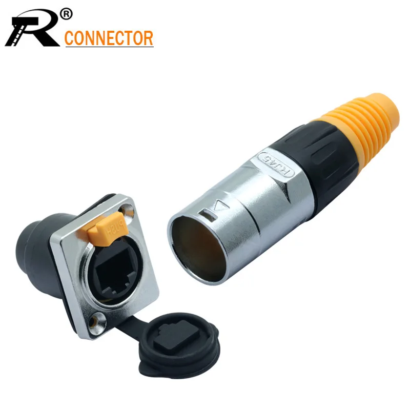 R-коннектор 1 пара/2 шт. RJ45 водонепроницаемые коннекторы гнездовые разъемы